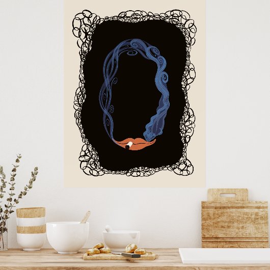 Erté - De cijfers suite, het nummer 0 Poster (Keuken)