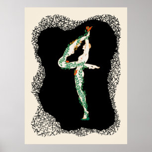 Erté - De cijfers suite, het nummer 4 Poster