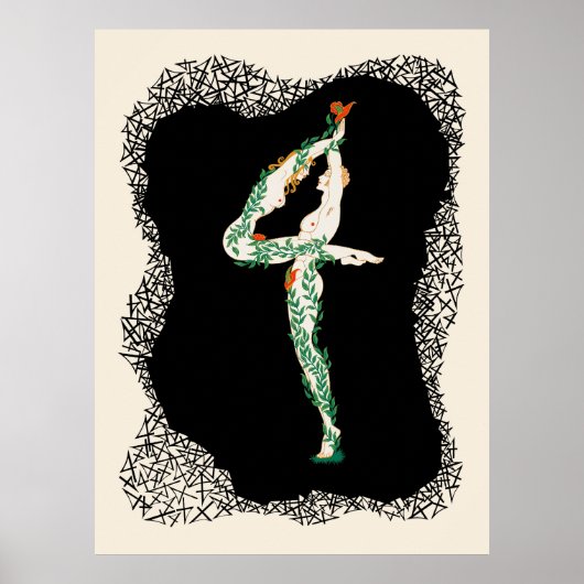 Erté - De cijfers suite, het nummer 4 Poster (Voorkant)