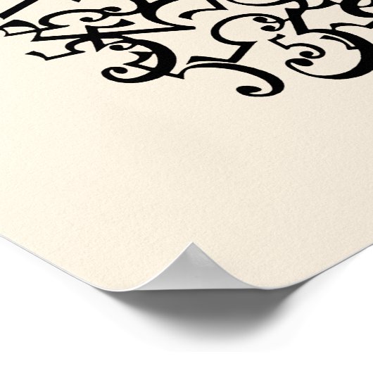 Erté - De cijfers suite, het nummer 5 Poster (Hoek)