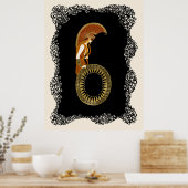 Erté - De cijfers suite, het nummer 6 Poster (Keuken)