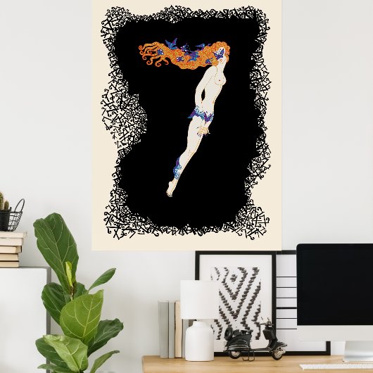 Erté - De cijfers suite, het nummer 7 Poster (Thuiskantoor)