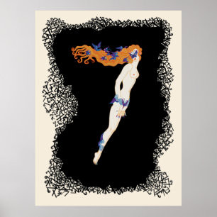 Erté - De cijfers suite, het nummer 7 Poster