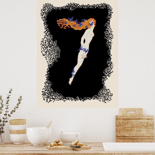 Erté - De cijfers suite, het nummer 7 Poster (Keuken)