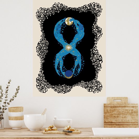 Erté - De cijfers suite, het nummer 8 Poster (Keuken)
