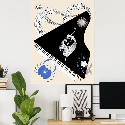 Erté - De dierenriem suite, kanker Poster (Thuiskantoor)