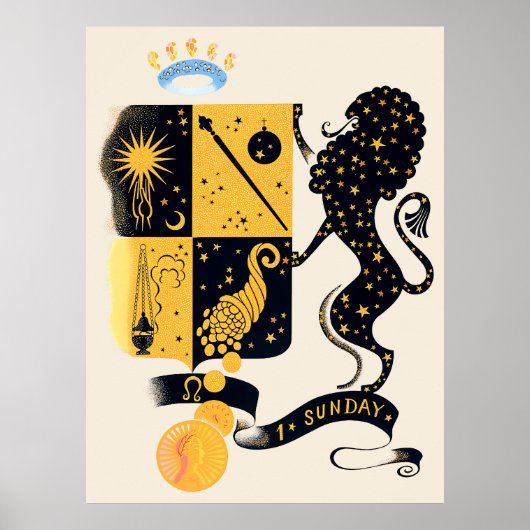 Erté - De dierenriem suite, Leo Poster (Voorkant)