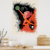Erté - De dierenriem suite, Ram Poster (Keuken)