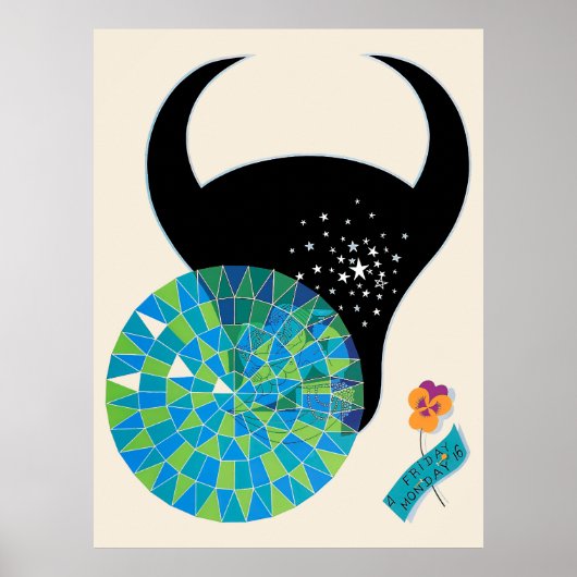 Erté - De dierenriem suite, Stier Poster (Voorkant)