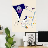 Erté - De dierenriem suite, Tweelingen Poster (Thuiskantoor)