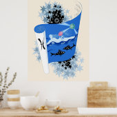 Erté - De dierenriem suite, Vissen Poster (Keuken)