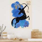 Erté - De dierenriemsuite, Boogschutter Poster (Keuken)