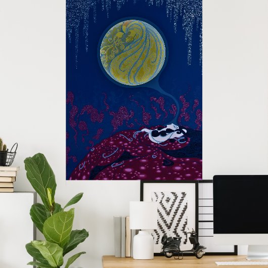 Erté - De droom van de aarde Poster (Thuiskantoor)