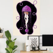 Erté - De edelstenen suite, Amethist, 1969 Poster (Thuiskantoor)