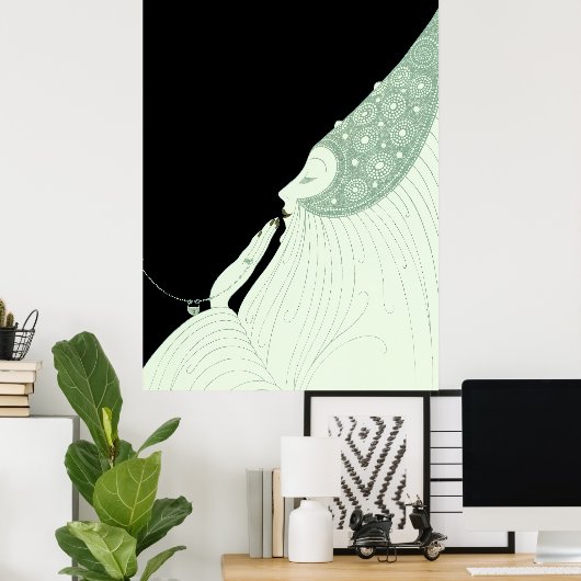 Erté - De jaren twintig herinnerde suite, bruid N Poster (Thuiskantoor)