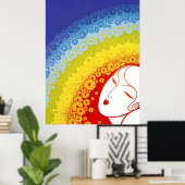 Erté - De jaren twintig herinnerde suite, regenboo Poster (Thuiskantoor)