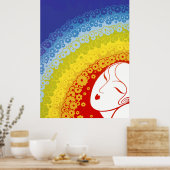 Erté - De jaren twintig herinnerde suite, regenboo Poster (Keuken)