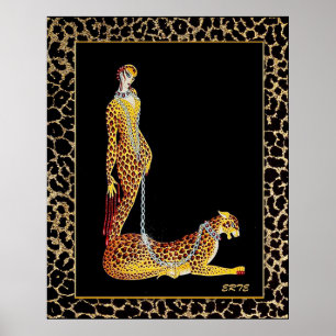 Erte - De Leopard Lady Poster