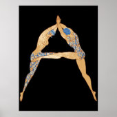 Erté - De letter A uit de Alphabet Suite, 1976 Poster (Voorkant)