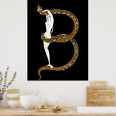 Erté - De letter B uit de Alphabet Suite, 1976 Poster (Keuken)