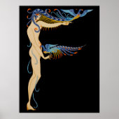 Erté - De letter F uit de Alphabet Suite, 1976 Poster (Voorkant)