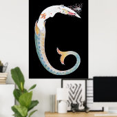 Erté - De letter G uit de Alphabet Suite, 1976 Poster (Thuiskantoor)