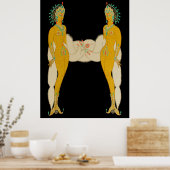 Erté - De letter H uit de Alphabet Suite, 1976 Poster (Keuken)