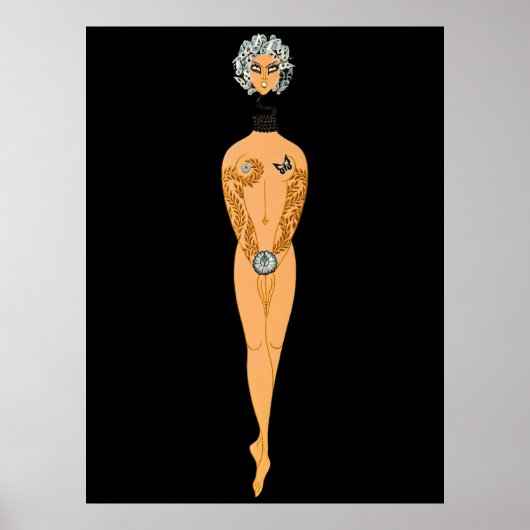 Erté - De letter I uit de Alphabet Suite, 1976 Poster (Voorkant)