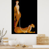 Erté - De letter L uit de Alphabet Suite, 1976 Poster (Keuken)