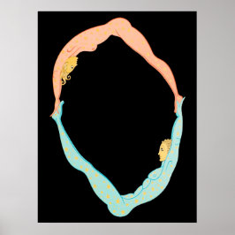 Erté - De letter O uit de Alphabet Suite, 1976 Poster