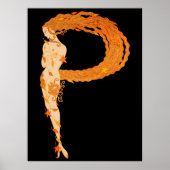 Erté - De letter P uit de Alphabet Suite, 1976 Poster (Voorkant)