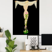 Erté - De letter T uit de Alphabet Suite, 1976 Poster (Thuiskantoor)