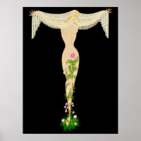 Erté - De letter T uit de Alphabet Suite, 1976