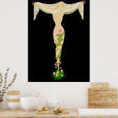 Erté - De letter T uit de Alphabet Suite, 1976 Poster (Keuken)