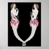 Erté - De letter V van de Alphabet Suite, 1976 Poster (Voorkant)