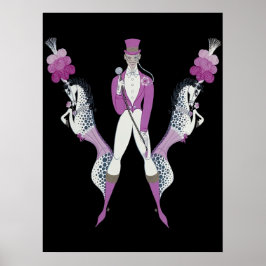 Erté - De letter W uit de Alphabet Suite, 1976 Poster
