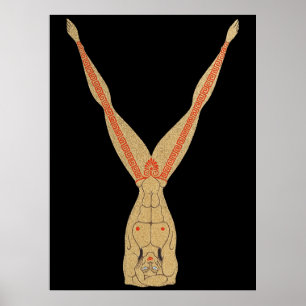 Erté - De letter Y uit de Alphabet Suite, 1976 Poster