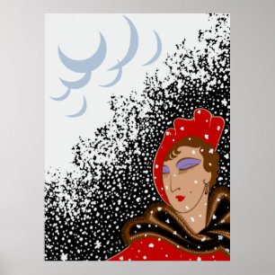 Erté - De seizoenen, de winter Poster