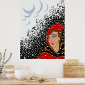 Erté - De seizoenen, de winter Poster (Keuken)