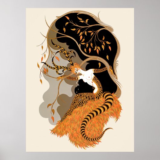 Erté - De seizoenen, herfst, 1970 Poster (Voorkant)