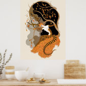 Erté - De seizoenen, herfst, 1970 Poster (Keuken)