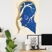 Erté - De Seizoenen, Winter, 1970 Poster (Thuiskantoor)