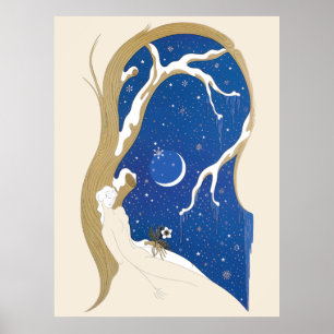 Erté - De Seizoenen, Winter, 1970 Poster