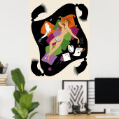 Erté - De Zeven Dodelijke Zonden Suite, luiaard Poster (Thuiskantoor)