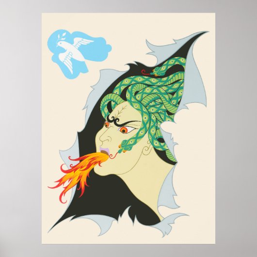 Erté - De Zeven Dodelijke Zonden Suite, Woede, 198 Poster (Voorkant)