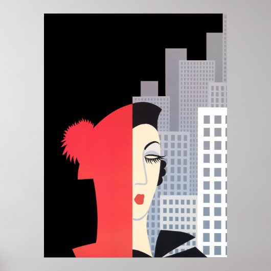 Erté - Figures Dancing [Nachtversie] Poster (Voorkant)
