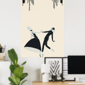 Erté - figuurtjes dansen poster (Thuiskantoor)