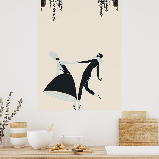 Erté - figuurtjes dansen poster (Keuken)