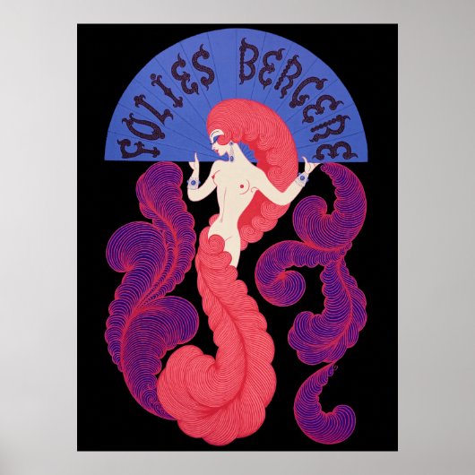 Erté - Folies Bergere [Nachtversie] Poster (Voorkant)
