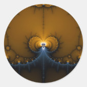 Erte - Fractal Ronde Sticker (Voorkant)